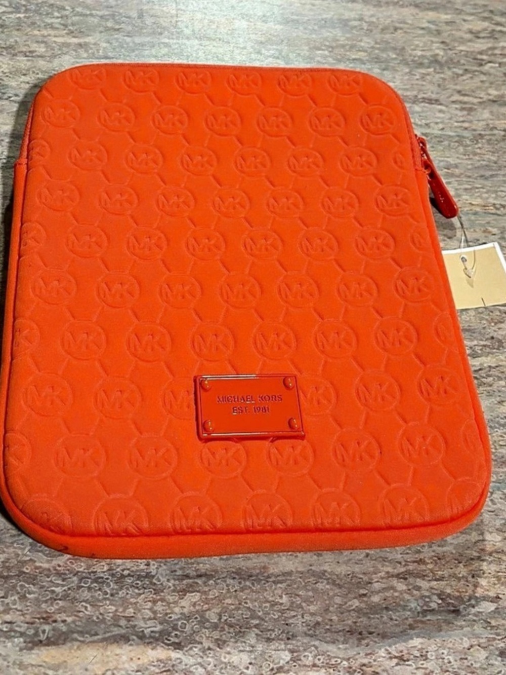 Michael Kors iPad Case Tangerine Neoprene NWT